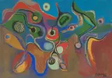 Metamorphose by Serge Brignoni, 1965, gouache, sold Jun 2022
