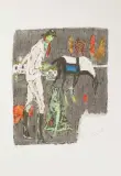 Reiterin mit Hund by Alois Carigiet, 1967, color lithograph, sold Jun 2022