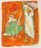 Marrokanerinnen by Alois Carigiet, 1968, color lithograph, sold Jun 2022