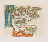 Zwei Vasen mit Handspiegel by Alois Carigiet, 1974, color lithograph, offered Jun 2022