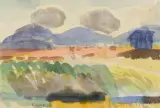 Landschaft by Ferdinand Gehr, 1951, watercolor, sold Jun 2022