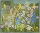 Reh in Blumenwiese by Willi Hartung, 1956, watercolor, sold Jun 2022