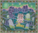 Füchse in der Nacht by Willi Hartung, 1975, watercolor, sold Jun 2022