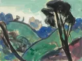 St. Remy by Carl junior Liner, gouache, sold Jun 2022