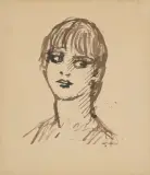 Frauenportrait by Théophile Steinlen, ink, sold Jun 2022
