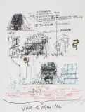 Vive le Monster by Jean Tinguely, 1969, collage, offered Jun 2022