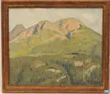Die Gummfluh bei Château d'Oeux, 1918 by Théodore Delachaux, oil on canvas, offered Jun 2022