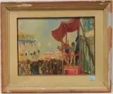 Jahrmarkt Frauenfeld", 1948 by Theo Glinz, oil, sold Jun 2022