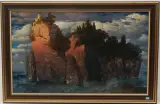 Piraten Insel by Eduard Rüdisühli, oil on canvas, sold Jun 2022
