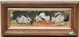Drei Kaninchen by Karl Schenk, oil on board, sold Jun 2022