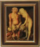 Faun und Nymphe, 1936 by Karl Schenk, oil on board, sold Jun 2022