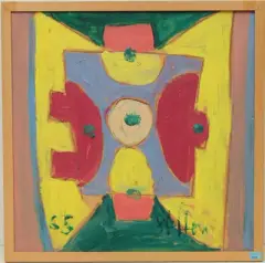 Tisch", 1965 by Walter Arnold Steffen, oil on board, offered Jun 2022