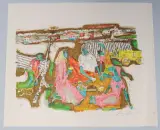 Picknick by Alois Carigiet, 1964, color lithograph, sold Jun 2022