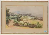 Landschaft im Tessin by Ignaz Epper, 1946, watercolor, sold Jun 2022
