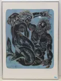 Die vier Elemente: "Wasser by Hans Erni, color lithograph, sold Jun 2022