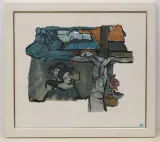 Kreuzigung by Rudolf Mirer, 1986, color lithograph, sold Jun 2022