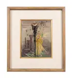 Hamlet by Keith Martin, 1945, oil on board, sold Oct 2023