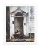 Father with Children by Steven Scott Young, lithograph, sold Oct 2023
