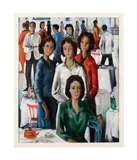 En El Bar No. 3 by Jesús Casaus, oil on canvas, sold Oct 2023