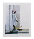 Girl in Hat by Steven Scott Young, lithograph, sold Oct 2023