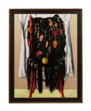 Mantan y Silla Naranja by Jesús Casaus, oil on canvas, sold Oct 2023
