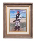 Apache by Russell Wayne Recchion, 2009, oil on canvas, sold Aug 2023