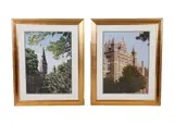 (2) Healy Hall by Thomas Newnam, watercolor on paper, sold Nov 2025