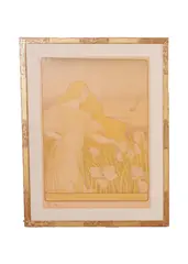 Untitled by Paul Berthon, Lithograph "Femme au Iris", sold Nov 2025