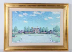 Painting of a Large Estate by William Beebe, oil on canvas, sold Nov 2025