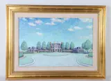 Painting of a Large Estate by William Beebe, oil on canvas, sold Nov 2025