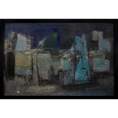 Untitled (Abstract Composition III) by Benoît Gilsoul, oil on canvas, sold Sep 2022