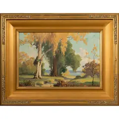 Untitled by Davis Francis Schwartz, oil on board, sold Sep 2022