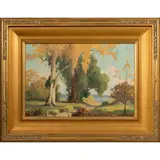 Untitled by Davis Francis Schwartz, oil on board, sold Sep 2022