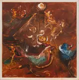 Place of Uncertainity by Reginald Pollack, 1982, oil on panel, sold Sep 2022