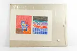 Blue Chair and Figure by Gary Shaffer, 1984, monotype, sold Sep 2022