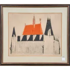 Untitled by Mario Micossi, etching with aquatint, sold Sep 2022