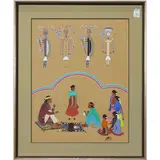 Untitled by Leo Clark, gouache, sold Sep 2022