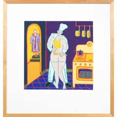 Are the Cookies Ready Yet by Dan May, 2001, screenprint, sold Sep 2022