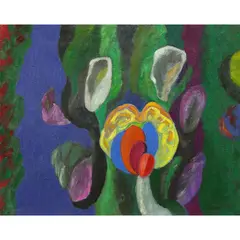 Flora of the Miocene by Robert Weimerskirch, 2006, oil on canvas, sold Sep 2022