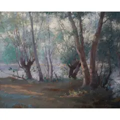 Untitled by Minerva J. Chapman, oil on canvas laid down on board, sold Oct 2022