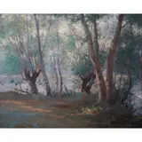 Untitled by Minerva J. Chapman, oil on canvas laid down on board, sold Oct 2022