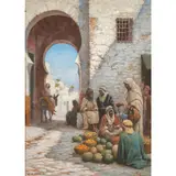 A Moorish Souk by Arthur Trevor Haddon, oil on board, sold Oct 2022