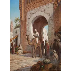 Untitled by Arthur Trevor Haddon, oil on board, sold Oct 2022
