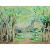 Paris - le Louvre et l'Tromphe du Carousel by Jean de Botton, 1933, oil on canvas, sold Oct 2022
