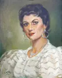 Untitled by Charlotte Mish, Oil Painting Framed 22''x18'', sold Jan 2024