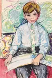 Portrait of a Boy by Edward Wolfe, pastel on paper, sold May 2024