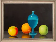 Still Life Scene of Fruit by Gabriele Golinelli, Oil on Board, sold Jul 2024