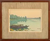 Yodo River by Tōshi Yoshida, Woodblock Print in Colors, sold Jul 2024