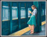 Subway Platform by Anthony Santella, 2006, Oil on Canvas, sold Jul 2024