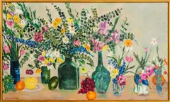 Floral Still Life Scene by Eve Dawson, Oil on Canvas, sold Jul 2024